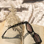 Grey Tortoise Shell Thick Diamond Frame Sunglasses, thumbnail 11 of 12