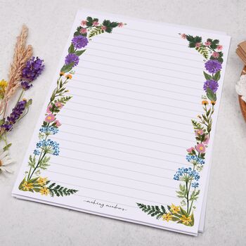 A5 Letter Writing Paper With Floral Meadow Border, 3 of 4
