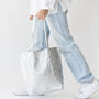 Metallic Soft Leather Tote Shopper, thumbnail 2 of 12