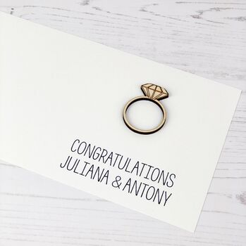 Wooden Ring Engagement Card, 2 of 2