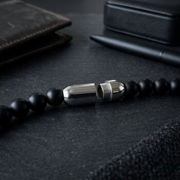 Magnetic Clasp Onyx Bead Bracelet, 6 of 8