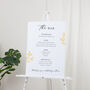 Gold Leaves Wedding Bar Menu Sign, thumbnail 1 of 3