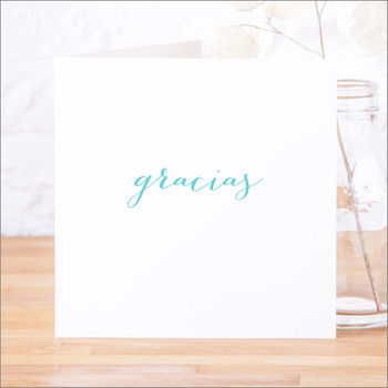 Single Or Pack Of Spanish 'Gracias' Thank You Cards, 2 of 10