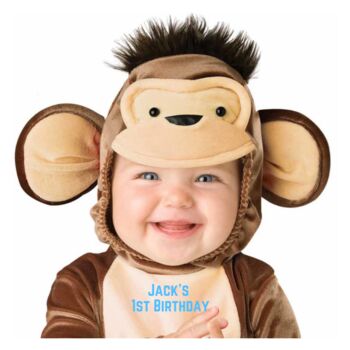 Personalised Baby's Monkey Dress Up Costume, 4 of 6