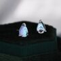 Sterling Silver Droplet Moonstone Stud Earrings, thumbnail 5 of 12