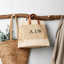 Personalised Monogram Studio Tote Natural Jute, thumbnail 1 of 2