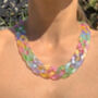 Chunky Multi Coloured Rainbow Acrylic Link Necklace, thumbnail 1 of 6