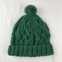 Fair Trade Unisex Cosy Cable Knit Wool Bobble Hat, thumbnail 8 of 12