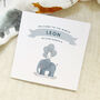 Personalised Welcome To The World Safari Card Blue, thumbnail 1 of 5