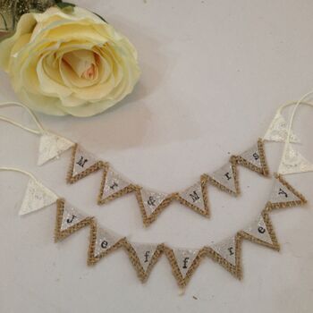 Personalised Wedding Cake Topper Bunting, 4 of 7