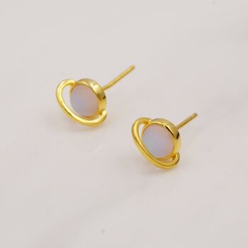 Sterling Silver Little Planet Stud Earrings, 2 of 12
