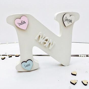 Personalised Nan N Letter Mother's Day Gift Ivory, 2 of 2