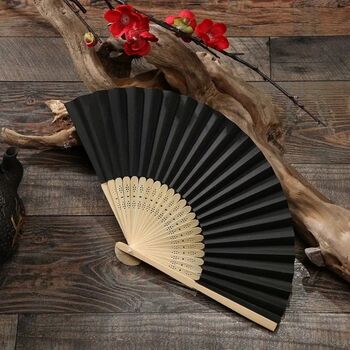 Elegant Pink Personalised Silk Hand Fan, 7 of 12