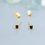 Extra Tiny 2mm Black Cz Stud Earrings, thumbnail 3 of 11