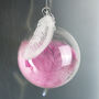 Personalised Feather Glass Christmas Bauble, thumbnail 3 of 3