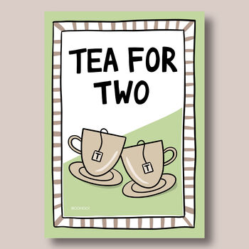 Tea For Two Print Three Colour Options, 4 of 11