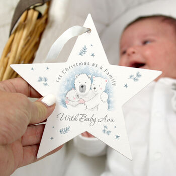 Personalised 1st Christmas As A Family Star Decoration, 3 of 3