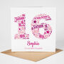 Personalised 16th Birthday Card For Girl Daughter, thumbnail 2 of 2