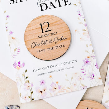 Save The Date Magnet Spring Flower Wedding Cards, 8 of 10