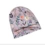 Chemo Headwear Beanie Hat Bandana Lilac Floral Flowers Super Soft, thumbnail 6 of 6