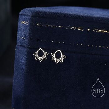 Lace Filigree Tiny Stud Earrings In Sterling Silver, 2 of 11