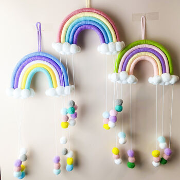 Rainbow Pom Pom Dream Catcher, 2 of 6