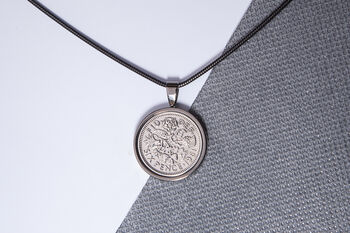 1961 65th Birthday Sixpence Coin Pendant Gift, 4 of 5