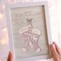 Baby's 1st Christmas Stocking Personalised A4 Print, thumbnail 1 of 3