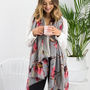 Personalised Thistle Scarf In Grey To Stone, thumbnail 5 of 9