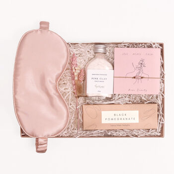Serenity Letterbox Gift Hamper With Silk Eye Mask, 3 of 5