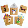 Handmade 3D Dog Cards Pack Of Five, thumbnail 1 of 6