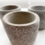 Grey Textured Plant Pots, thumbnail 2 of 4