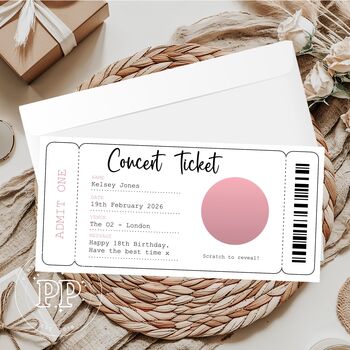 Personalised Concert Scratch To Reveal Ticket, 2 of 6