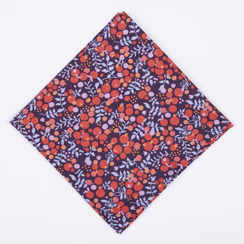 Mens Red Berry Pocket Square, 2 of 5