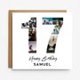 Personalised 17th Birthday Photo Collage Card, thumbnail 1 of 8