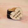 Personalised Wooden Wedding Heart Shape Favour Tags, thumbnail 1 of 5