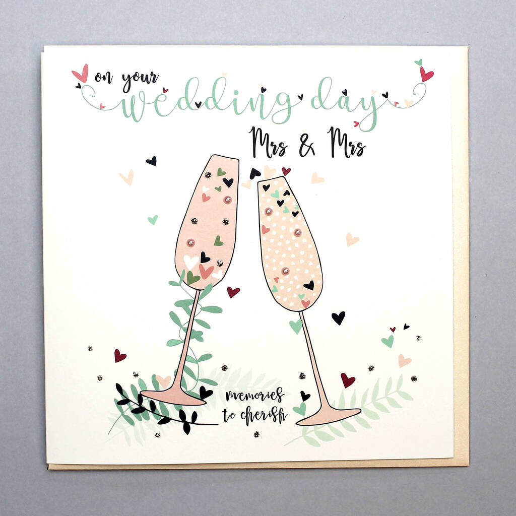 Wedding Card Mrs And Mrs By Molly Mae | notonthehighstreet.com