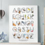 Personalised Children's Animal Alphabet Print, thumbnail 1 of 9