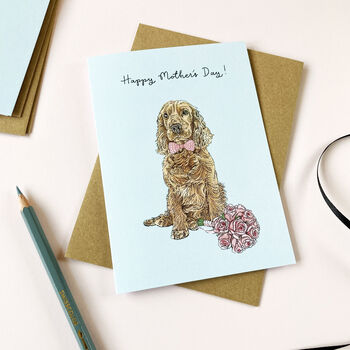 Cocker Spaniel Mother's Day Card, 2 of 2