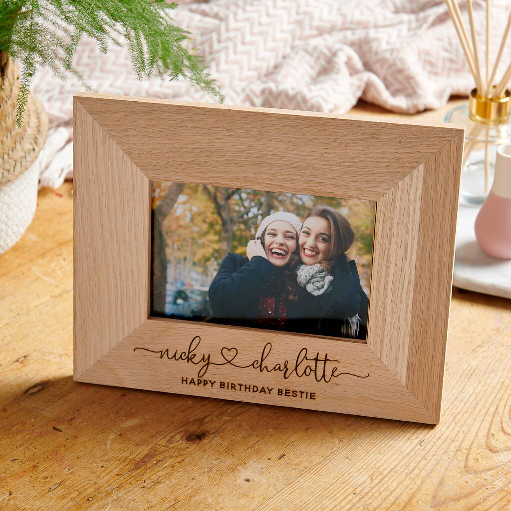 Personalised Wooden Best Friend Photo Frame, 1 of 6