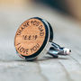 Father Of The Groom Wooden Wedding Thank You Cufflinks, thumbnail 2 of 5