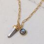 The En Pointe Pyrite Gemstone Necklace, thumbnail 5 of 9