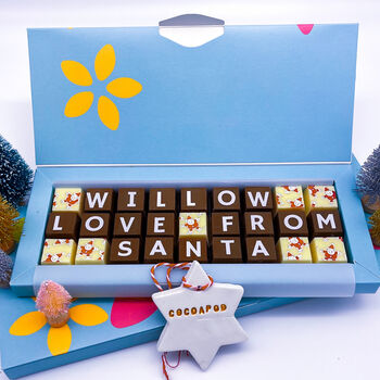 Personalised Love From Santa Chocolates With Name, 3 of 7