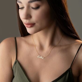 Personalised Birthstone 'Dot' Name Necklace, 9 of 12