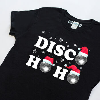 'Disco Hoho' Ladies Christmas T Shirt, 3 of 3