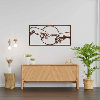 Creation Of Adam Wooden Wall Art For Room Or Office, 5 of 12