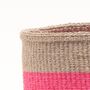 Grey And Fluoro Pink Colour Block Basket, thumbnail 8 of 12