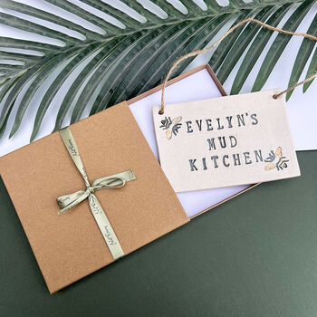 Personalised Mud Kitchen Sign With Bees, 4 of 9