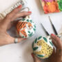 Tiger In The Jungle Hand Painted Ceramic Bauble, thumbnail 6 of 9
