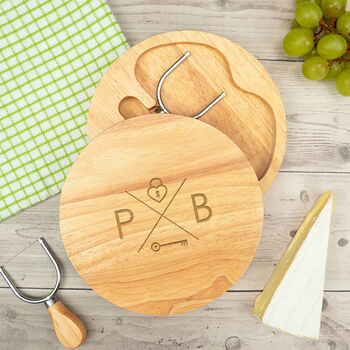 Personalised Engagement 'Key To My Heart' Cheese Board, 4 of 6